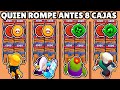 CUAL BRAWLER ROMPE LAS 8 CAJAS MAS RÁPIDO USANDO GADGETS y ULTIMATE + PODER ESTELAR | BRAWL STARS