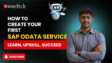 How to Create Your First SAP OData Service | ZaranTech