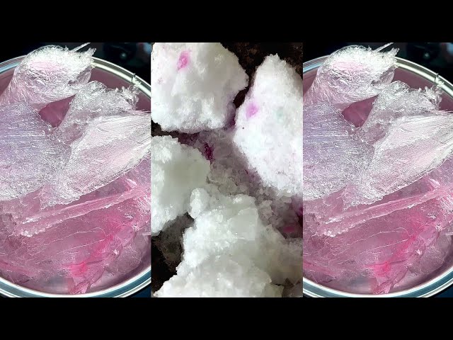 ASMR HARD ICE EATING / THIN ICE / CRUSHED ICE class=