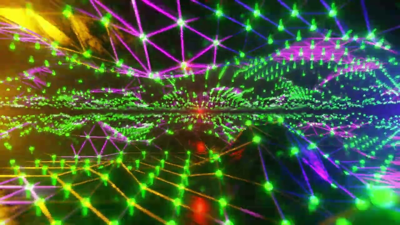 sci fi neon tunnel loop | 4k background video | vj loop