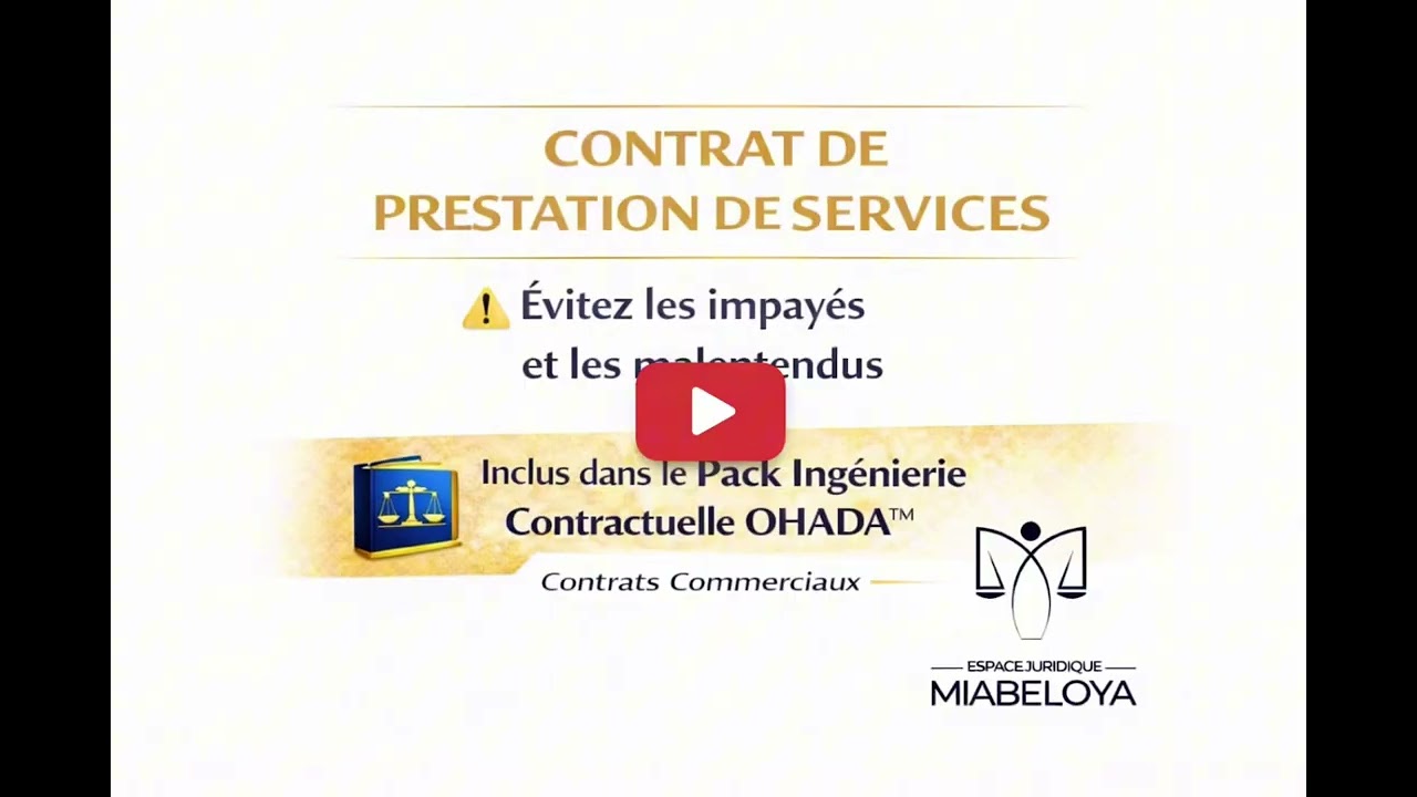 Contrat de prestations de services