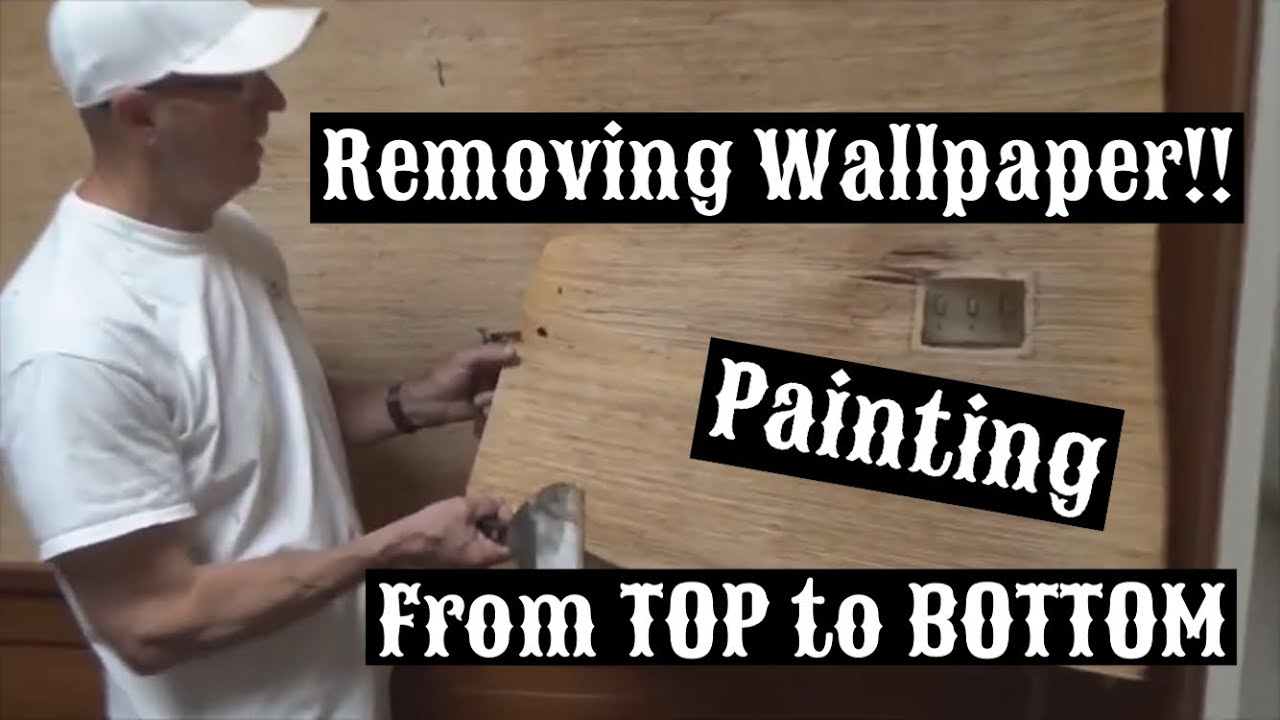 STEP BY STEP PAINTNING FROM TOP TO BOTTEM THE REMOVING WALLPAPER AND