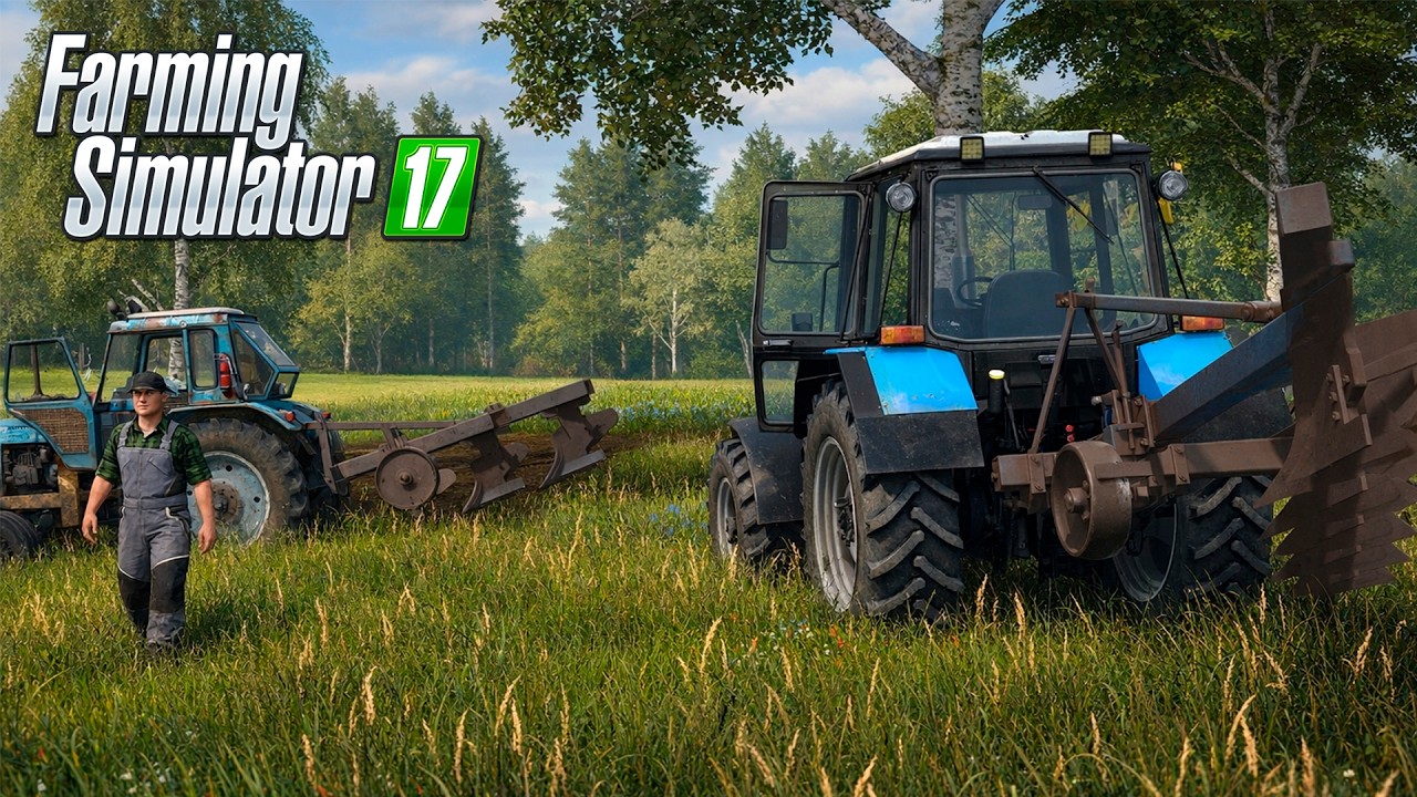 [РП] РАСПАХИВАЕМ НОВОЕ ПОЛЕ НА ДВУХ МТЗ! FARMING SIMULATOR-17