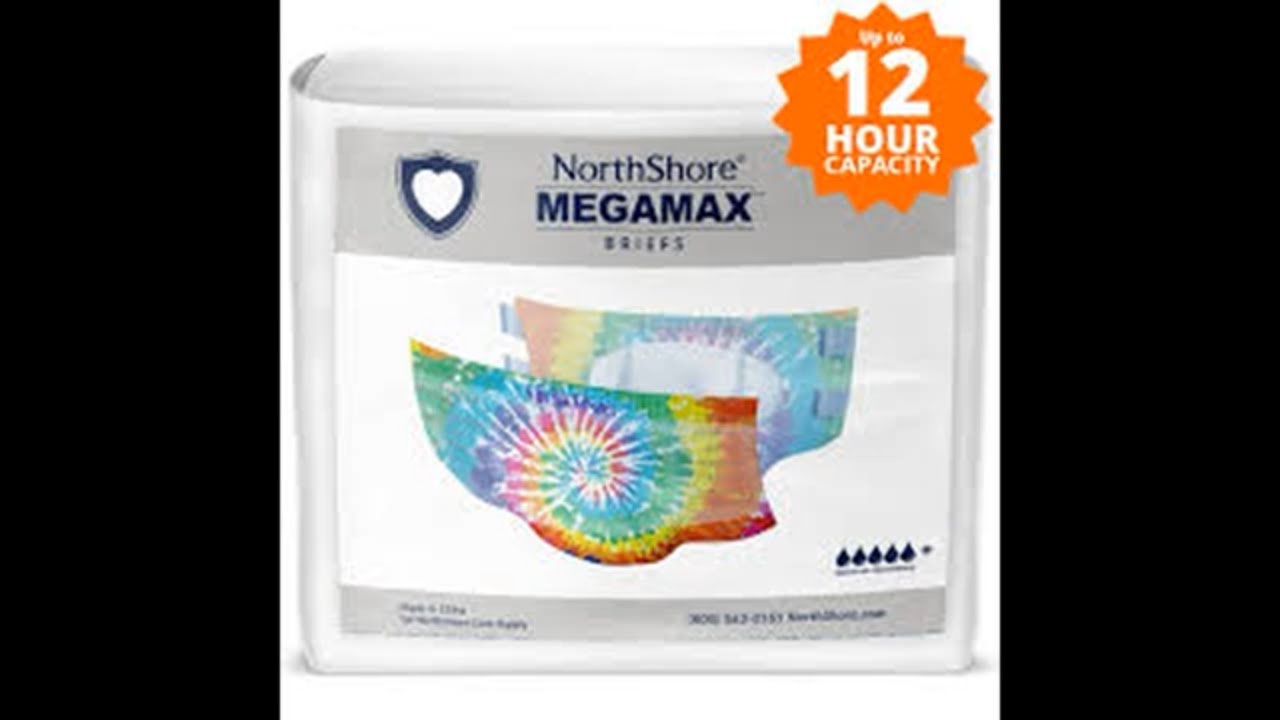 NEW Mega max TIE DYE DIAPERS AMAZON Price VS NORTHSHORE ADULT DIAPERS