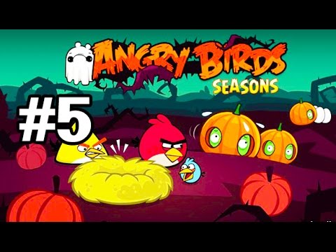 Angry Birds Seasons #5 Trick or Treat Геймплей Прохождение Gameplay Walkthrough Part 5