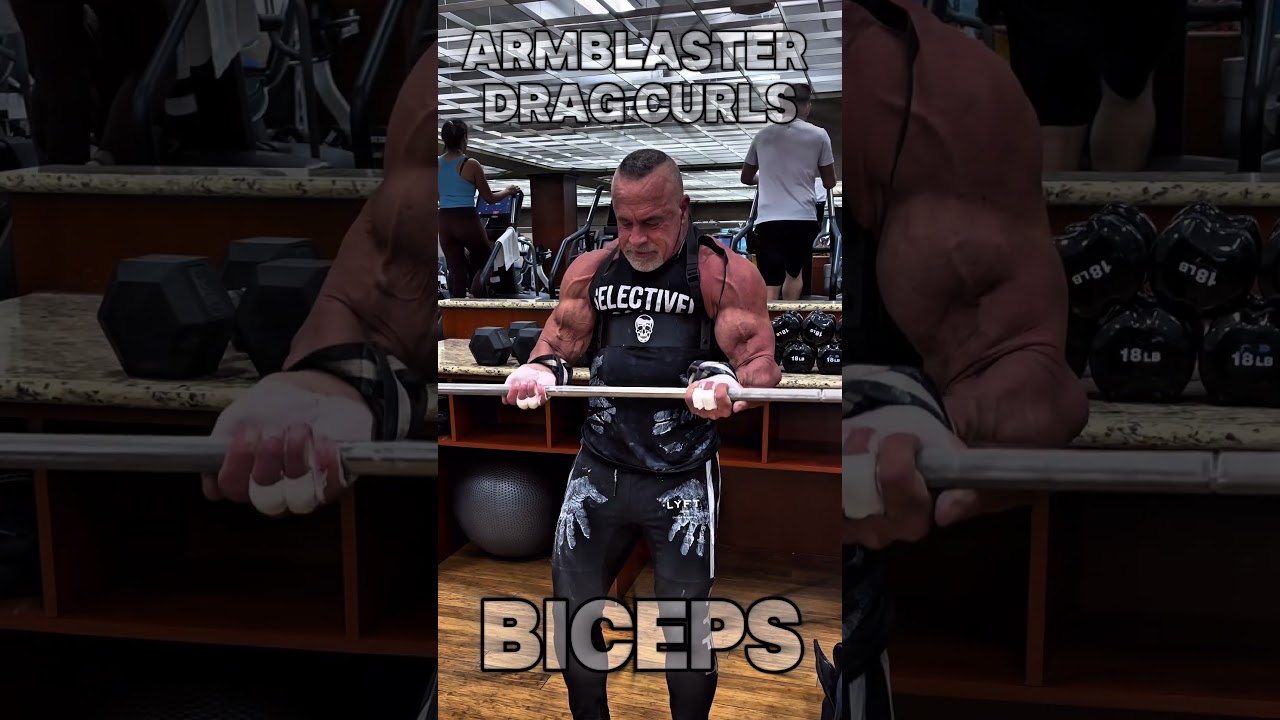 ARMBLASTER BARBELL DRAG CURLS #BICEPS #WORKOUT #motivation #muscle #workouttips