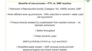 Example of improved work-up process