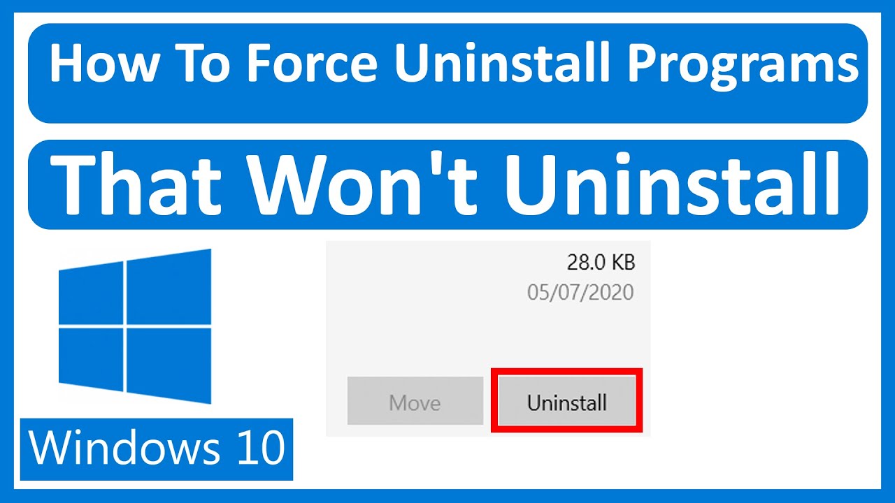 New How To Force Uninstall Programs That Won't Uninstall In Windows 10