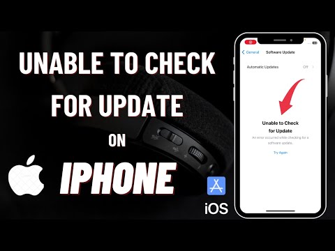 iPhone Unable To Check For Update An Error Occurred While Checking For A Software Update | iPad iOS