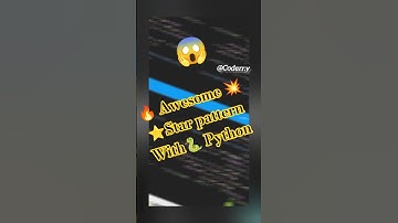 Watch till the end 😱 python ⭐ Start shape #python #coding #programming #codingbasics