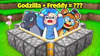 HUY NOOB KẾT HỢP GODZILLA VỚI FREDDY GLAMROCK TRONG MINECRAFT*HUY NOOB KẾT HỢP VỚI TẤT CẢ😱🐻🐱‍🐉