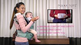 Polka Tots Ergonomic Baby Hip Seat / 6 in 1 Baby Carrier with Airbag Seat screenshot 4