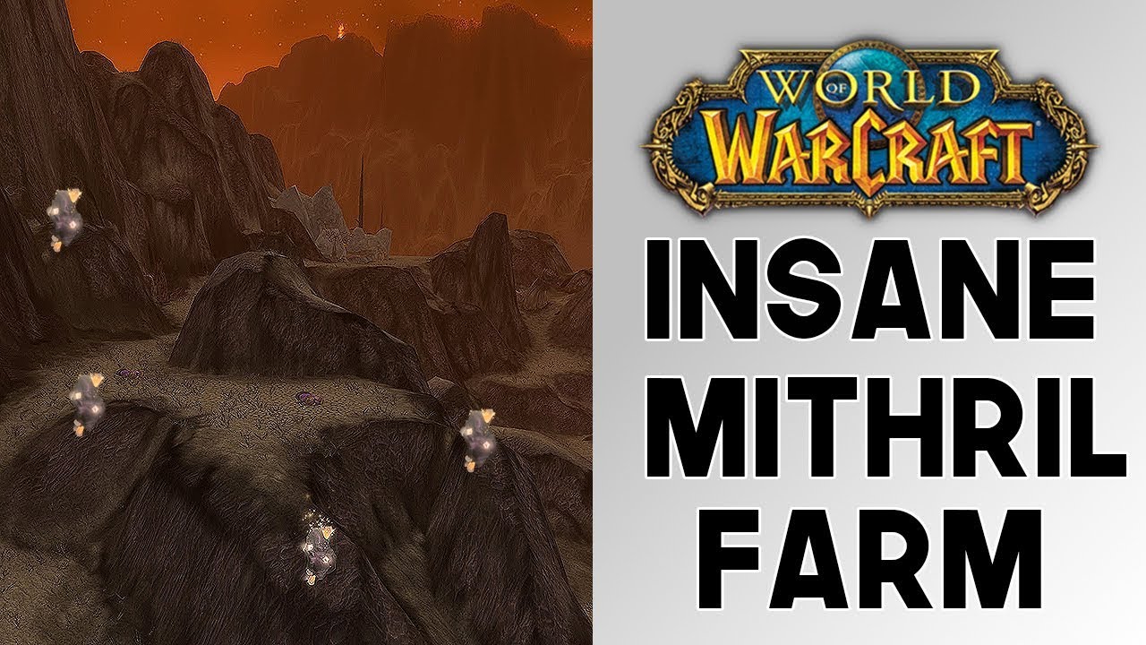 World of Warcraft Super Consistent Gold Farm!! Mithril Ore Farm Spot