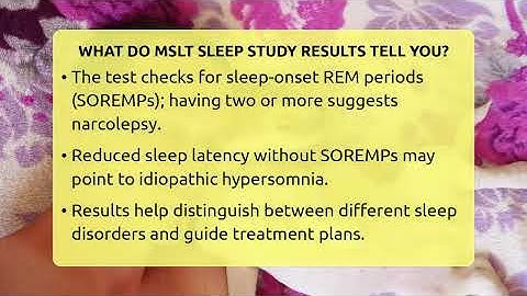 What Do MSLT Sleep Study Results Tell You? - Sleep Apnea Support Network