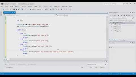 C# Lesson 43 - Switch Statement