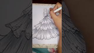 Wedding Gown Fashion Illustration