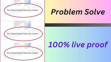 Problem Solve "This channel doesn