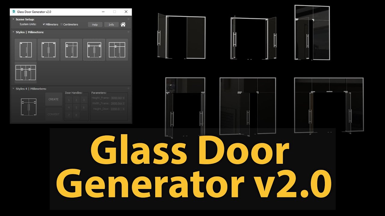 Glass Door Generator v2.0 - updated! - YouTube