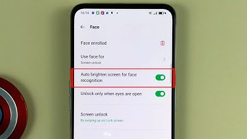 Auto brighten screen for face recognition on OPPO Reno2 F Android 11