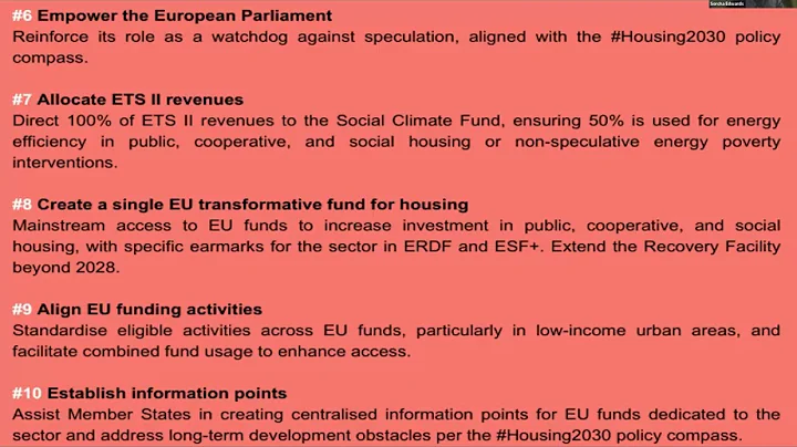 The European Affordable Housing Plan: what are our asks (Housing Solutions Platform debate)