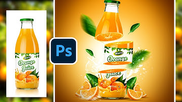 Photoshop 101 | Orange juice Creative Poster Design | Photoshop Tutorial