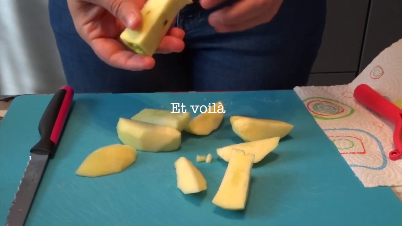 Autre N°7 Comment Couper Une Pomme En Quartiers Youtube