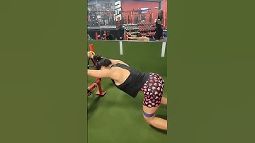 GLUTES: Sled push bunny hops banded