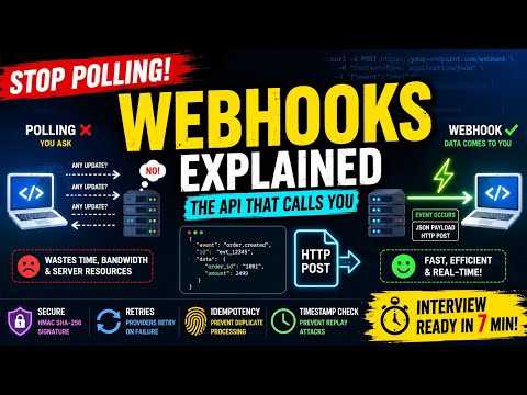Webhooks Explained in 7 Minutes | Reverse APIs, Security, Retries & Idempotency