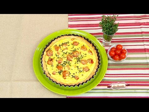 Tarta de jamón, queso y tomates