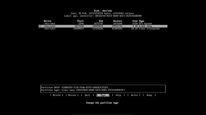 Arch Linux : 9 partition the disk for UEFI