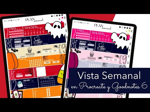 CREA UNA VISTA SEMANAL EN PROCREATE Y GOODNOTES 6 // IPAD PLANNING