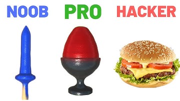 NOOB vs PRO vs HACKER - Woodturning