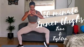 INNER THIGH TONE AND TIGHTEN WORKOUT || 20 minute no jumping workout at home|| Quick body sculpt