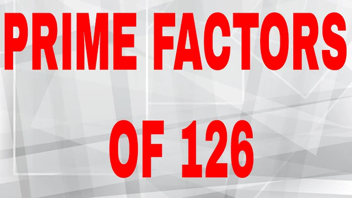 Prime factors of 126