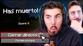 Minecraft EXTREMO!!! Si MUERO Cierro DIRECTO con Fargan (Muertes 1/5) DIA 2