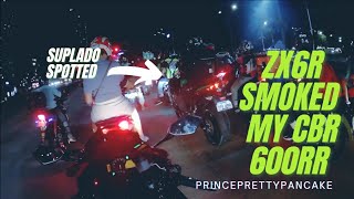 NIGHT RIDE POV | SJCam | HONDA CBR 600RR PURE SOUND - Yoshimura Exhaust | ZX6R Smoked me in TRAFFIC!