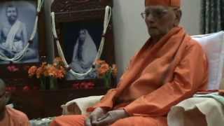 Bhajan - Swami Atmasthananda, President Belur Math, listening Bhajan Sung by A. S. Chakrabarty
