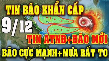 Tin bão Mới Nhất | Dự báo thời tiết hôm nay ngày mai 9/12 | dự báo thời tiết 3 ngày tới #thoitiet