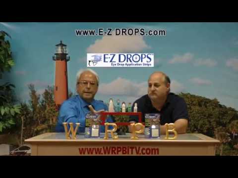 Eye Drop Device and Guide to get drops into your eyes without missing.  Interview with WRPBITV