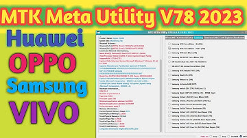 MTK Meta Utility v78 / vivo Game over mtk / Safe format , Rest frp