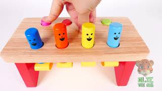 Learn Colors With Pounding Table Toy For Kids And Olie The Cub