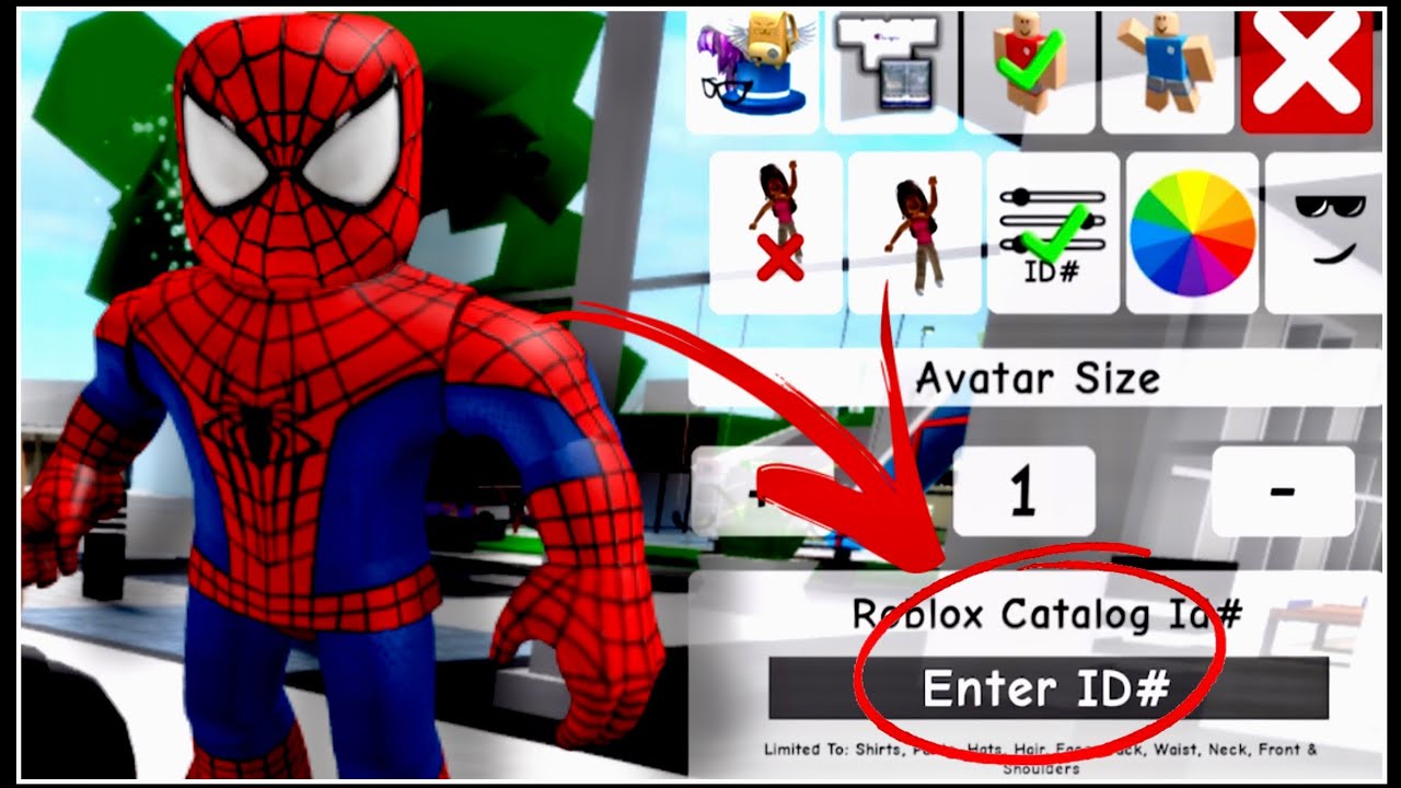 How to make Ps4 Spider-Man Classic Suit with id codes (Roblox Brookhaven) 