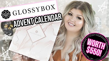 Glossybox Advent Calendar Unboxing 25 Products Worth $550!
