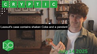 Daily Crypticle Clue - Day 256 - Lawsuit's case contains shaken Coke and a pendant