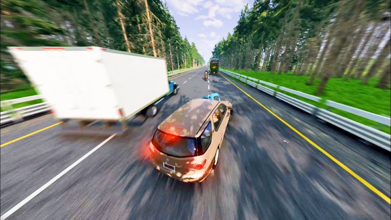 BeamNG.drive Carnage from a Sudden Acceleration!