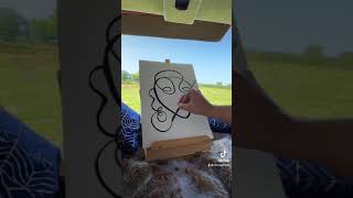 Painting A One Line Portrait In My Van