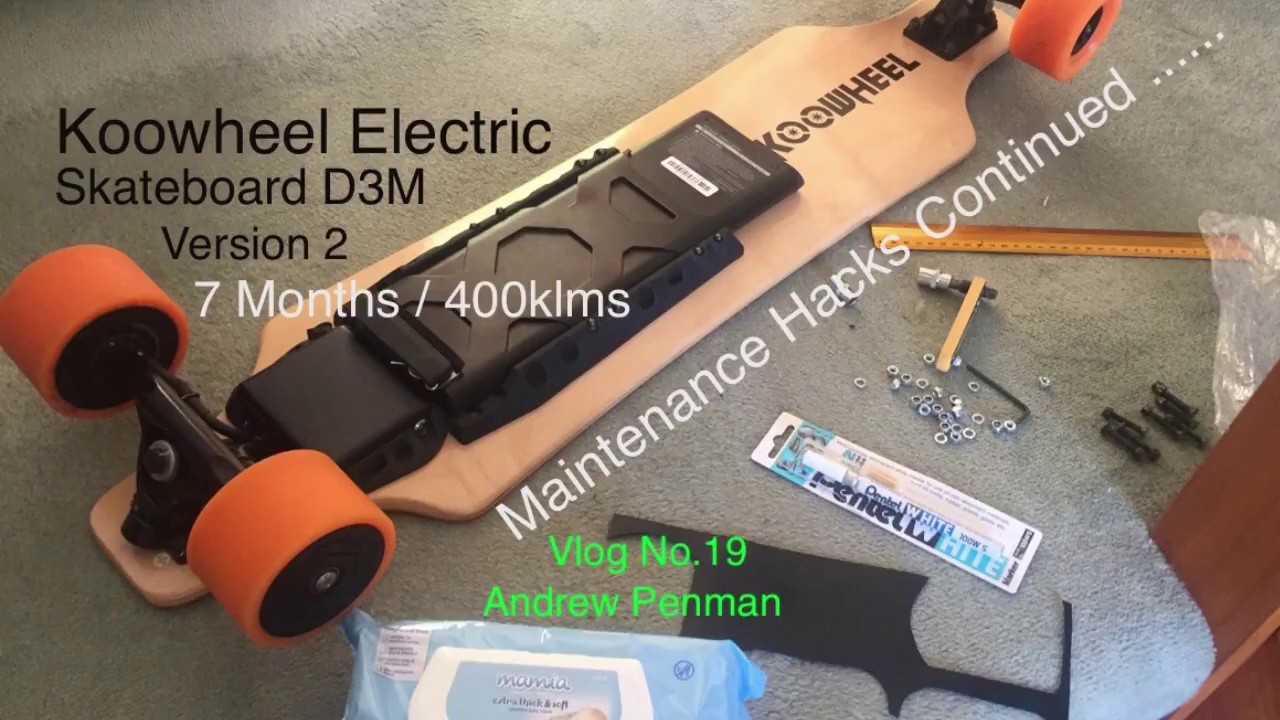 Gouverneur Tussendoortje mobiel Koowheel Electric Skateboard Maintenance Hacks Continued Andrew Penman  EBoard Reviews Vlog No19 - YouTube