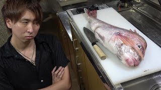 【Uncut】 How to clean a huge red sea bream【3layer filleting, peeling, Kirimi slices】