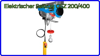 Bewertung 2025 Elektrischer Seilzug Gsz 200400. Wesentliche Einzelheiten