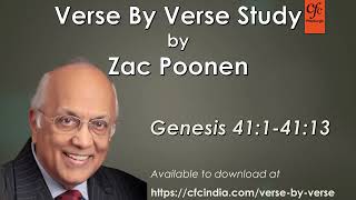 109. Genesis 41:1 to 41:13 - Zac Poonen - Verse By Verse Study Genesis 41 1 13